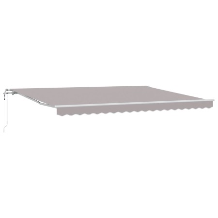 Toldo Retráctil Automático Gris Claro 450x350 cm, Tela de Reemplazo para Marco de 4,5x3,5 m Gris Claro de , Toldos - Ref: For...