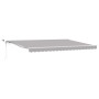 Toldo Retráctil Automático con Luz LED Gris Claro 450x350 cm, Tela de Repuesto para Toldo de 4,5x3,5 m Marco Gris Claro by , ...