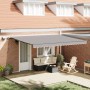 Toldo Retráctil Manual  con LED Gris Claro 450x350 cm, Tela de repuesto para toldo  para marco 4.5x3.5 m Gris Claro | Foro24.es | Tu tienda online para hogar, jardín y más Foro24.es