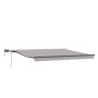 Toldo Retráctil Manual  con LED Gris Claro 450x350 cm, Tela de repuesto para toldo  para marco 4.5x3.5 m Gris Claro | Foro24.es | Tu tienda online para hogar, jardín y más Foro24.es