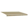 Toldo Retráctil Automático Verde y Amarillo 450x350 cm, Tela de Repuesto para Toldo de 4.5x3.5 m Marco Verde y Amarillo by , ...
