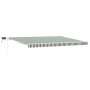 Toldo Manual Retráctil con LED Verde y Blanco 450x350 cm, Tela de Reemplazo para Toldo de 4.5x3.5 m Verde y Blanco by , Awnin...