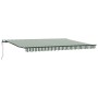 Toldo Retráctil Automático Verde y Blanco 450x350 cm,  Tela de Reemplazo para Toldo de 4,5x3,5 m Marco Verde y Blanco | Foro24.es | Tu tienda online para hogar, jardín y más Foro24.es