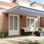 Toldo Retráctil Automático Azul y Blanco 500x300 cm | Foro24.es | Tu tienda online para hogar, jardín y más Foro24.es