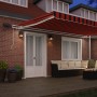 Toldo Retráctil Manual con LED en Naranja y Marrón, 500x300 cm by , Awnings - Ref: Foro24-3331220, Price: 429,96 €, Discount: %