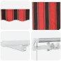 Toldo Retráctil Manual con LED en Naranja y Marrón, 500x300 cm by , Awnings - Ref: Foro24-3331220, Price: 429,96 €, Discount: %