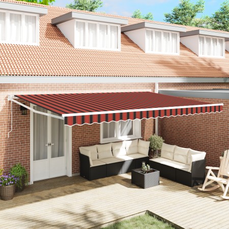 Toldo Retráctil Automático Naranja y Marrón 500x300 cm | Foro24.es | Tu tienda online para hogar, jardín y más Foro24.es