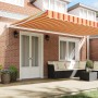 Toldo retráctil manual Naranja y Blanco 500x300 cm by , Awnings - Ref: Foro24-3331251, Price: 329,59 €, Discount: %