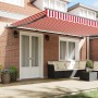 Toldo Retráctil Manual Rayas Rojas y Blancas 500x300 cm by , Awnings - Ref: Foro24-3331265, Price: 455,17 €, Discount: %