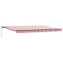 Toldo Retráctil Manual Rayas Rojas y Blancas 500x300 cm by , Awnings - Ref: Foro24-3331265, Price: 455,17 €, Discount: %