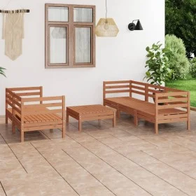 Garden furniture set 6 pieces solid honey brown pine wood by vidaXL, Garden sets - Ref: Foro24-3082475, Price: 358,05 €, Disc...