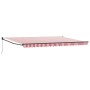 Toldo Retráctil Manual Rayas Rojas y Blancas 500x300 cm by , Awnings - Ref: Foro24-3331271, Price: 326,97 €, Discount: %