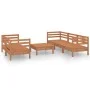 Garden furniture set 6 pieces solid honey brown pine wood by vidaXL, Garden sets - Ref: Foro24-3082475, Price: 358,05 €, Disc...