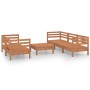 Gartenmöbel-Set 6-teilig aus massivem honigbraunem Kiefernholz von vidaXL, Gartensets - Ref: Foro24-3082475, Preis: 363,39 €,...