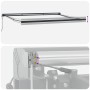 Toldo Retráctil Rojo y Blanco Rayado 500x300 cm de , Toldos - Ref: Foro24-3331276, Precio: 621,08 €