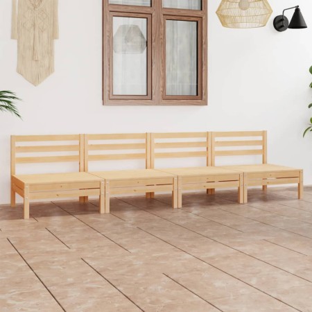 Gartenmöbel-Set 4-teilig aus massivem Kiefernholz von vidaXL, Gartensets - Ref: Foro24-3082482, Preis: 168,55 €, Rabatt: %