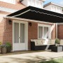 Toldo Automático Retráctil Negro 500x300 cm, Tela de Reemplazo para Toldo de 5x3 m Negra by , Awnings - Ref: Foro24-3331317, ...