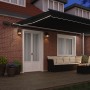 Toldo retráctil manual con LED negro 500x300 cm, Tela de reemplazo para toldo para marco de 5x3 m negro von , Markisen - Ref:...