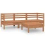 Gartenmöbel Set 4 Stück Massivholz Kiefer honigbraun von vidaXL, Gartensets - Ref: Foro24-3082470, Preis: 240,85 €, Rabatt: %