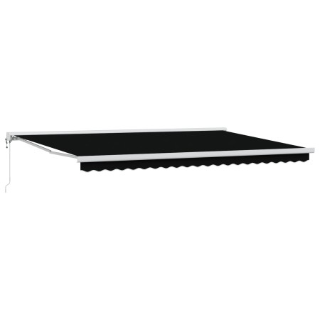 Toldo Retráctil Automático Negro 500x300 cm, Tela de reemplazo para toldo de 5x3 m Negro by , Awnings - Ref: Foro24-3331328, ...