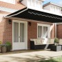 Toldo Retráctil Automático Negro 500x300 cm, Tela de reemplazo para toldo de 5x3 m Negro by , Awnings - Ref: Foro24-3331328, ...