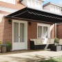 Toldo Manual Retráctil Negro 500x300 cm , Tela de Repuesto para Toldo  para Marco de 5x3 m Negro | Foro24.es | Tu tienda online para hogar, jardín y más Foro24.es