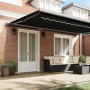 Toldo Retráctil Automático  Negro 500x300 cm, Tela de Reemplazo para Toldo  de 5x3 m Negro | Foro24.es | Tu tienda online para hogar, jardín y más Foro24.es