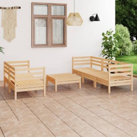 Juego de muebles de jardín 6 piezas madera maciza de pino de vidaXL, Conjuntos de jardín - Ref: Foro24-3082472, Precio: 265,7...