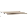 Toldo Retráctil Manual Beige 500x300 cm, Tela de Reemplazo para Toldo para Marco de 5x3 m Beige von , Markisen - Ref: Foro24-...