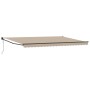 Toldo Retráctil Automático Beige 500x300 cm, Tela de reemplazo para toldo de 5x3 m Beige von , Markisen - Ref: Foro24-3331344...