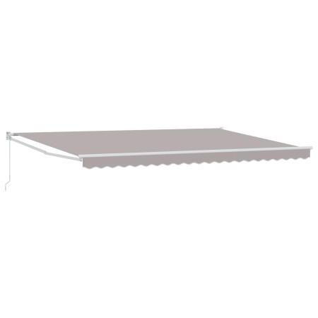 Toldo retráctil manual gris claro 500x300 cm, Material de repuesto para toldo para marco de 5x3 m gris claro by , Awnings - R...