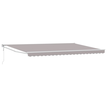 Toldo Retráctil Automático Gris 500x300 cm, Tela de Reemplazo