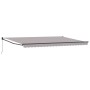 Toldo Retráctil Manual Gris 500x300 cm, Tela de Reemplazo para Toldo de 5x3 m Gris Claro by , Awnings - Ref: Foro24-3331379, ...