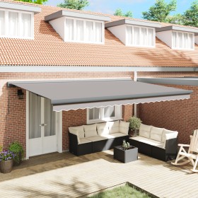 Comprar Toldo Retráctil Manual Gris Claro 500x300