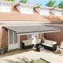 Toldo Retráctil Automático Gris Claro 500x300 cm, Tela de Reemplazo para Toldo de 5x3 m Gris Claro by , Awnings - Ref: Foro24...