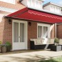 Toldo Manual Retráctil  Rojo 500x300 cm, Tela de recambio para Toldo  de 5x3 m Rojo | Foro24.es | Tu tienda online para hogar, jardín y más Foro24.es