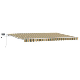 Toldo Retráctil Manual con LED Verde y Amarillo