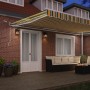 Toldo retráctil automático con LED verde y amarillo 500x300 cm, Telón de reemplazo para marco de 5x3 m verde y amarillo by , ...