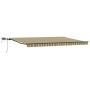 Toldo Manual Retráctil con LED Verde y Amarillo 500x300 cm,  Tela de Reemplazo para Toldo de 5x3 m Verde y Amarillo | Foro24.es | Tu tienda online para hogar, jardín y más Foro24.es