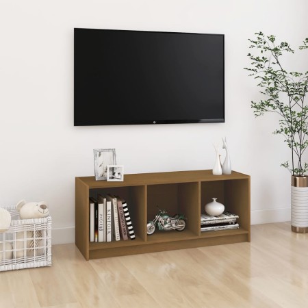 TV-Schrank aus massivem Kiefernholz in Honigbraun, 104 x 33 x 41 cm von vidaXL, TV-Möbel - Ref: Foro24-809963, Preis: 42,37 €...