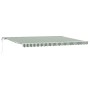 Toldo Retráctil Automático Verde y Blanco 500x300 cm,  Tela de Reemplazo para Toldo de 5x3 m Verde y Blanco | Foro24.es | Tu tienda online para hogar, jardín y más Foro24.es
