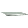 Toldo Retráctil Automático con LED Verde y Blanco 500x300 cm, Tela de Reemplazo para Toldo de 5x3 m Marco Verde y Blanco by ,...