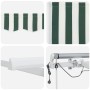 Toldo Retráctil Automático con LED Verde y Blanco 500x300 cm, Tela de Reemplazo para Toldo de 5x3 m Marco Verde y Blanco by ,...