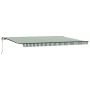 Toldo Retráctil Automático  Verde y Blanco 500x300 cm, Tela de Reemplazo para Toldo  de 5x3 m Verde y Blanco | Foro24.es | Tu tienda online para hogar, jardín y más Foro24.es