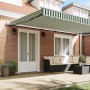 Toldo Retráctil Automático  Verde y Blanco 500x300 cm, Tela de Reemplazo para Toldo  de 5x3 m Verde y Blanco | Foro24.es | Tu tienda online para hogar, jardín y más Foro24.es
