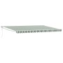Toldo Retráctil Automático Verde y Blanco 500x300 cm, Tela de Reemplazo para Toldo  de 5x3 m Verde y Blanco | Foro24.es | Tu tienda online para hogar, jardín y más Foro24.es