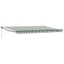 Toldo Manual Retráctil Verde y Blanco 500x300 cm , Tela de Reemplazo para Toldo de 5x3 m Verde y Blanco von , Markisen - Ref:...