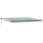 Toldo Retráctil Automático  Verde y Blanco 500x300 cm, Tela Reemplazo para Toldo  de 5x3 m Verde y Blanco | Foro24.es | Tu tienda online para hogar, jardín y más Foro24.es