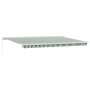 Toldo Manual Retráctil Verde y Blanco 500x300 cm, Tela de Repuesto para Toldo de 5x3 m Verde y Blanco by , Awnings - Ref: For...