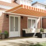 Toldo retráctil manual en naranja y amarillo 500x350 cm by , Awnings - Ref: Foro24-3331485, Price: 408,76 €, Discount: %